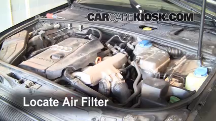 2002 Audi A4 Quattro 1.8L 4 Cyl. Turbo Air Filter (Engine) Check